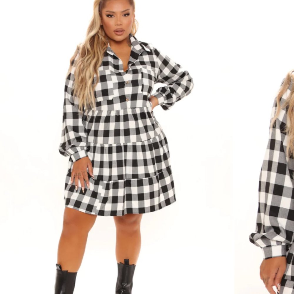 Black and white skater dress!!